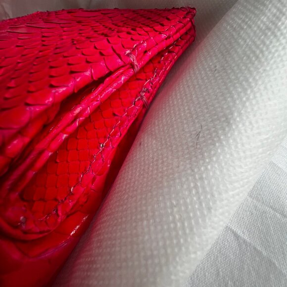 Elisabeth Weinstock Snakeskin Qatar Clutch